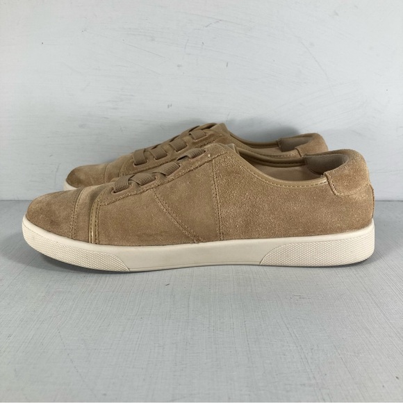 Vionic Jean Suede Sneakers Casual Shoes Tan White Women 6 - Picture 4 of 9